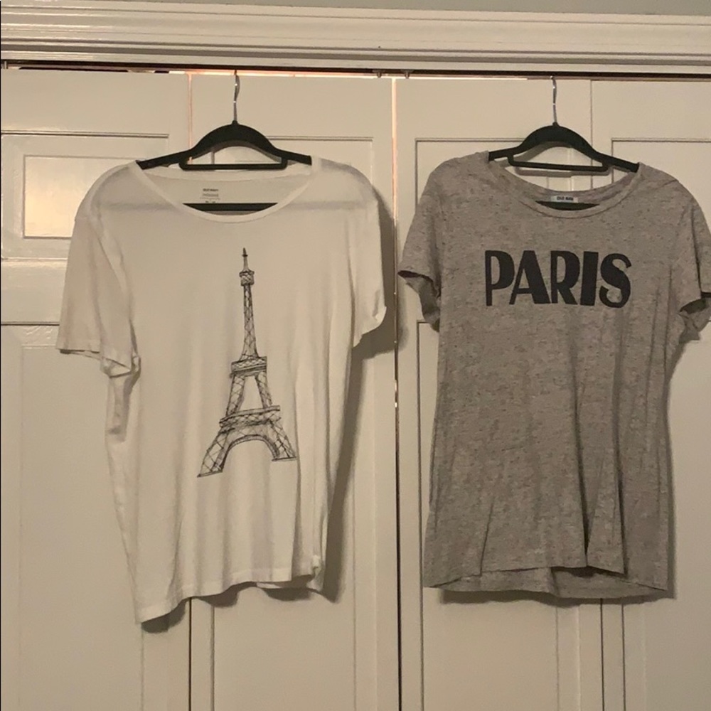 two paris themed shirts.